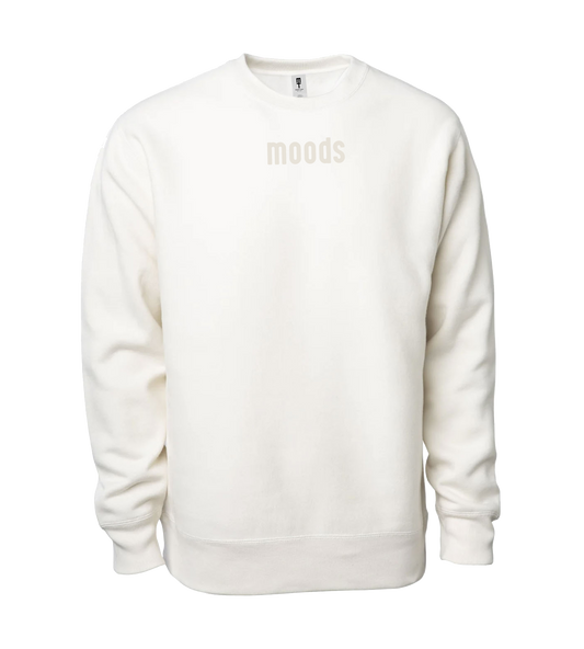 Moods Embroidered Crewneck (Bone)