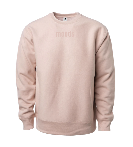 Moods Embroidered Crewneck (Dusty Pink)