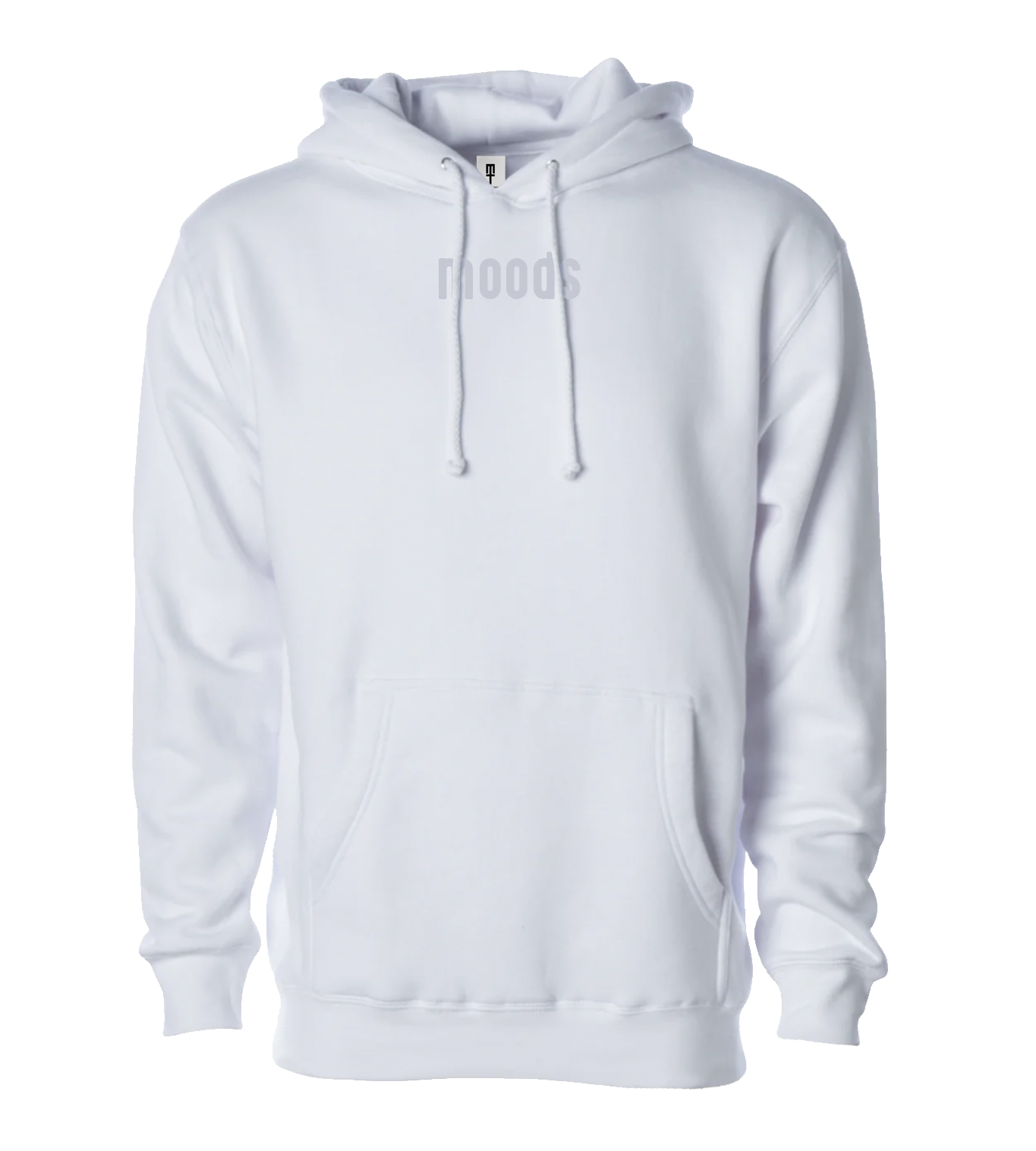 White online embroidered hoodie