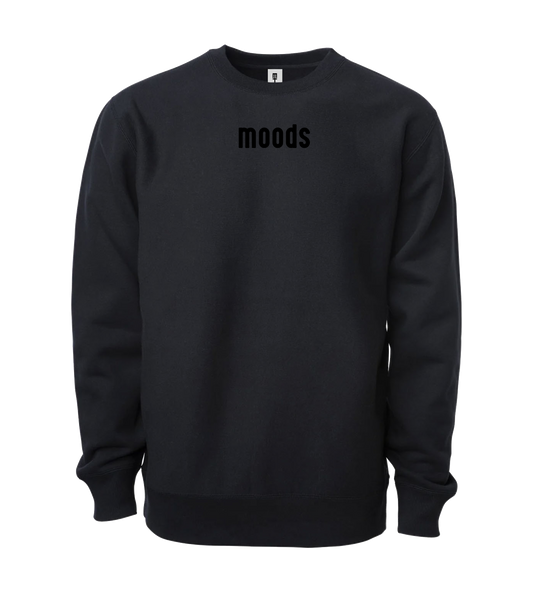 Moods Embroidered Crewneck (Black)