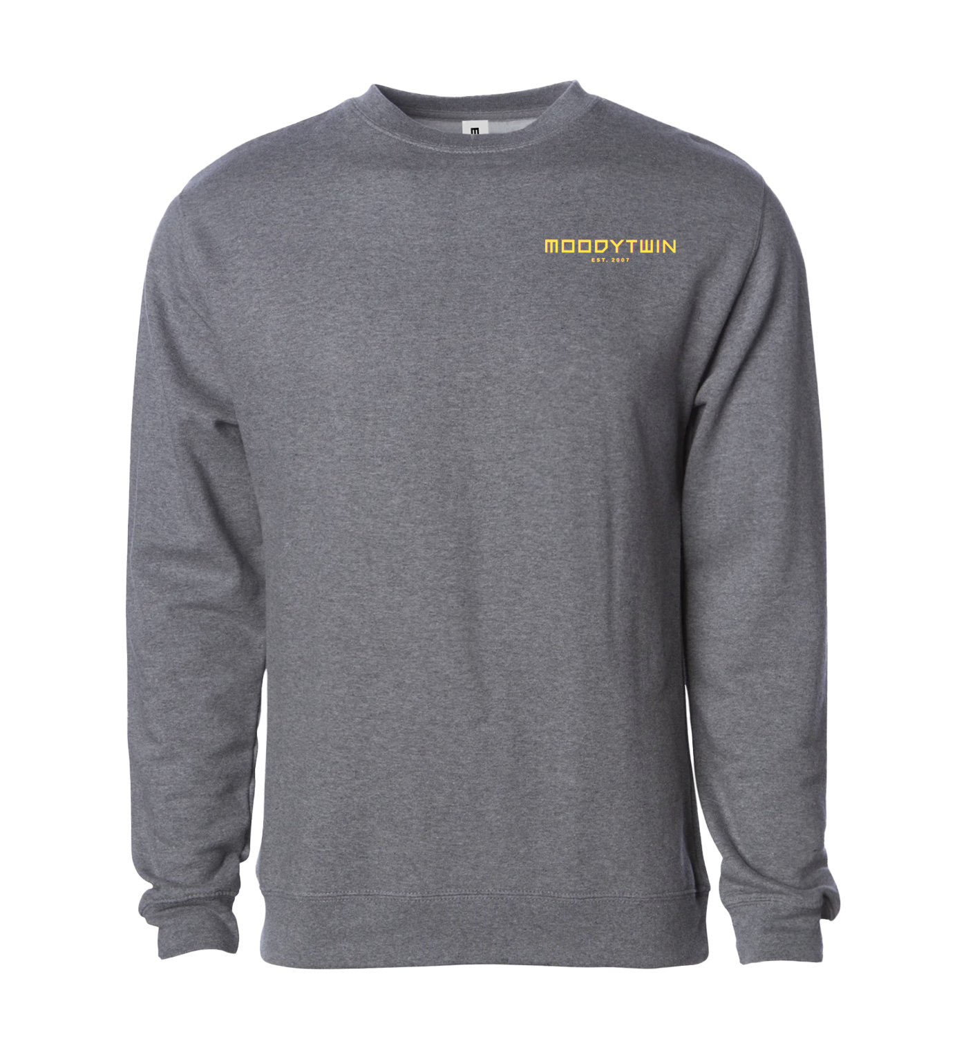 Signature Embroidered Sweatshirt (Gunmetal/Yellow)