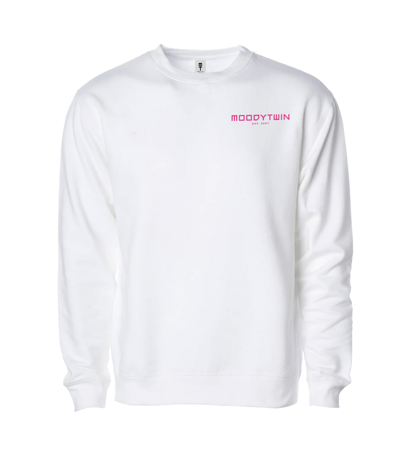 Signature Embroidered Sweatshirt (White/Pink)