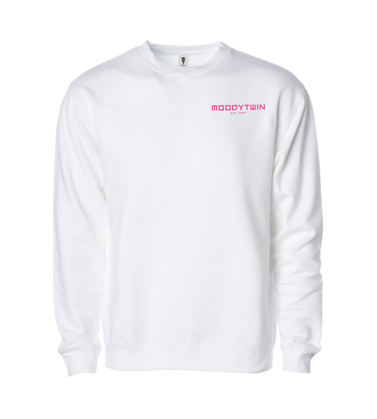 Signature Embroidered Sweatshirt (White/Pink)