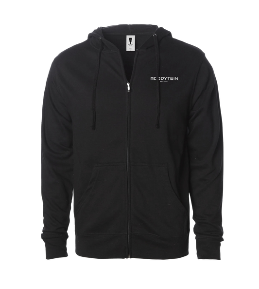 Signature Embroidered Zip Hoodie (Black)