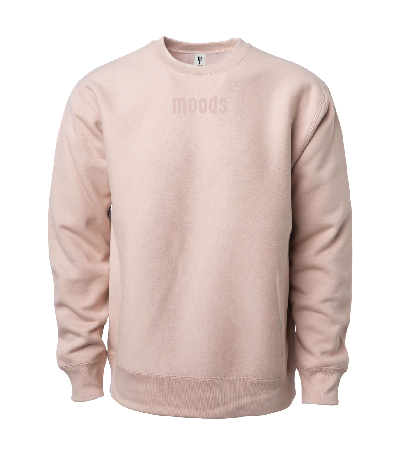Moods Embroidered Crewneck (Dusty Pink)